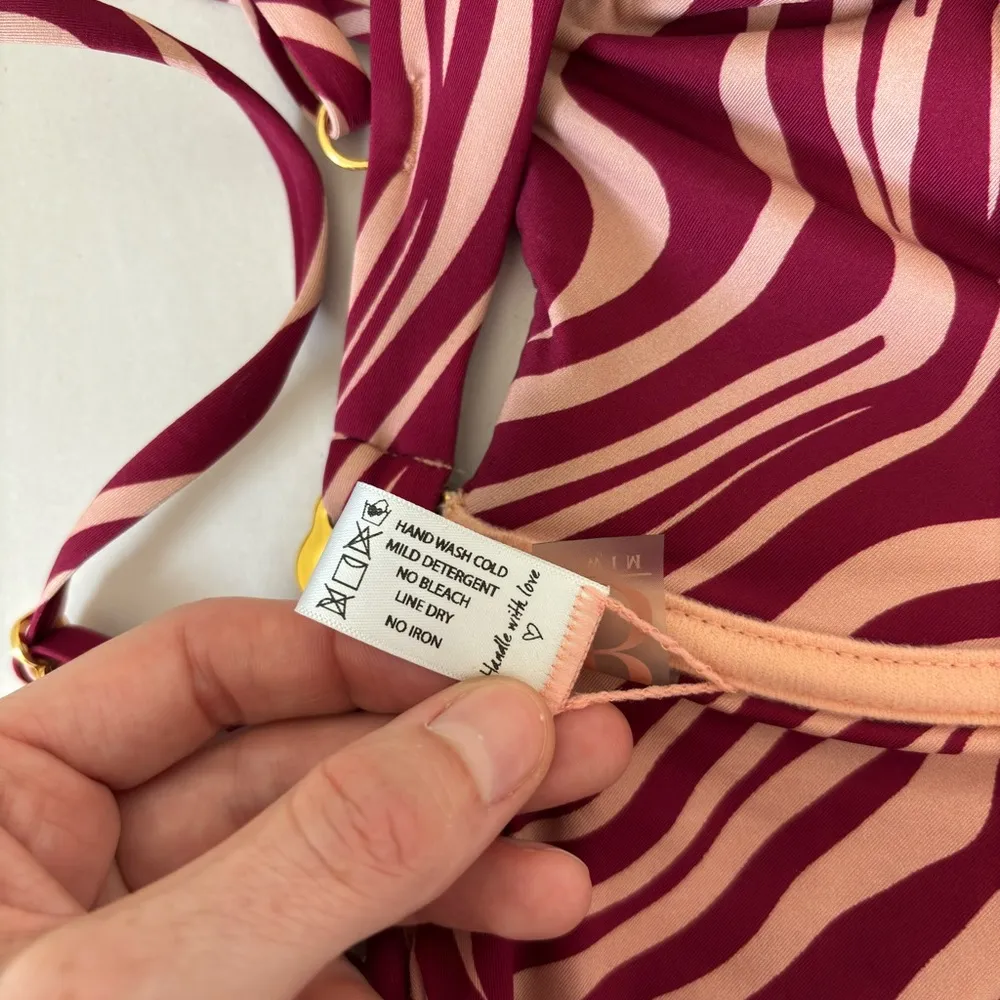 B Swimwear Pink Zebra Print Two - Image 8