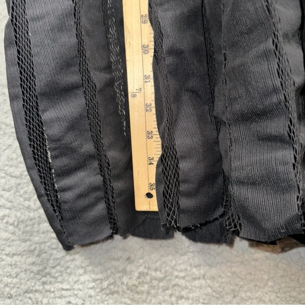 Tracy Reese Evening Dress Womens 4 Black Pleated Illusion Striped Knit Maxi - Image 6