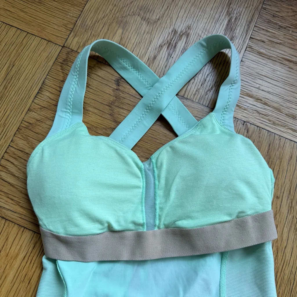 Lululemon Core Kicker Tank, Size 2, Fresh Teal / Mini Hyper Stripe Fresh Teal - Image 6