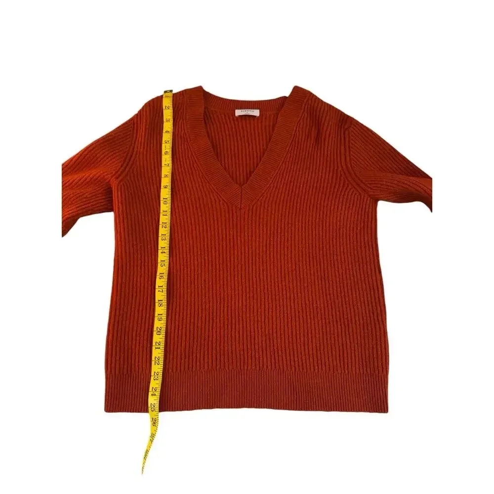 Babaton  Aritzia 100% Wool Oversized V Neck Pullover Ribbed Sweater Size Small‎ - Image 4