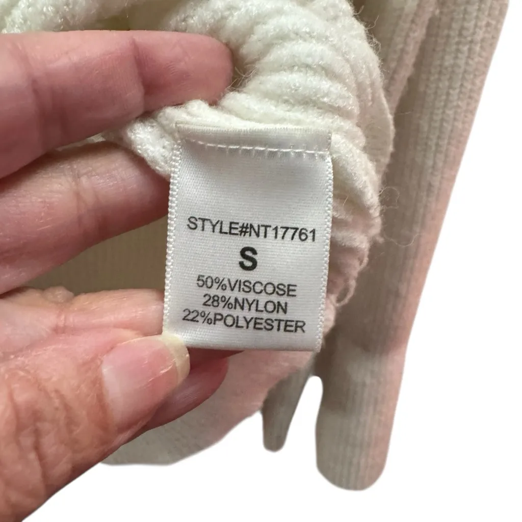 Lumiere White Ribbed Flare Tie Sleeve Sweater - Image 7