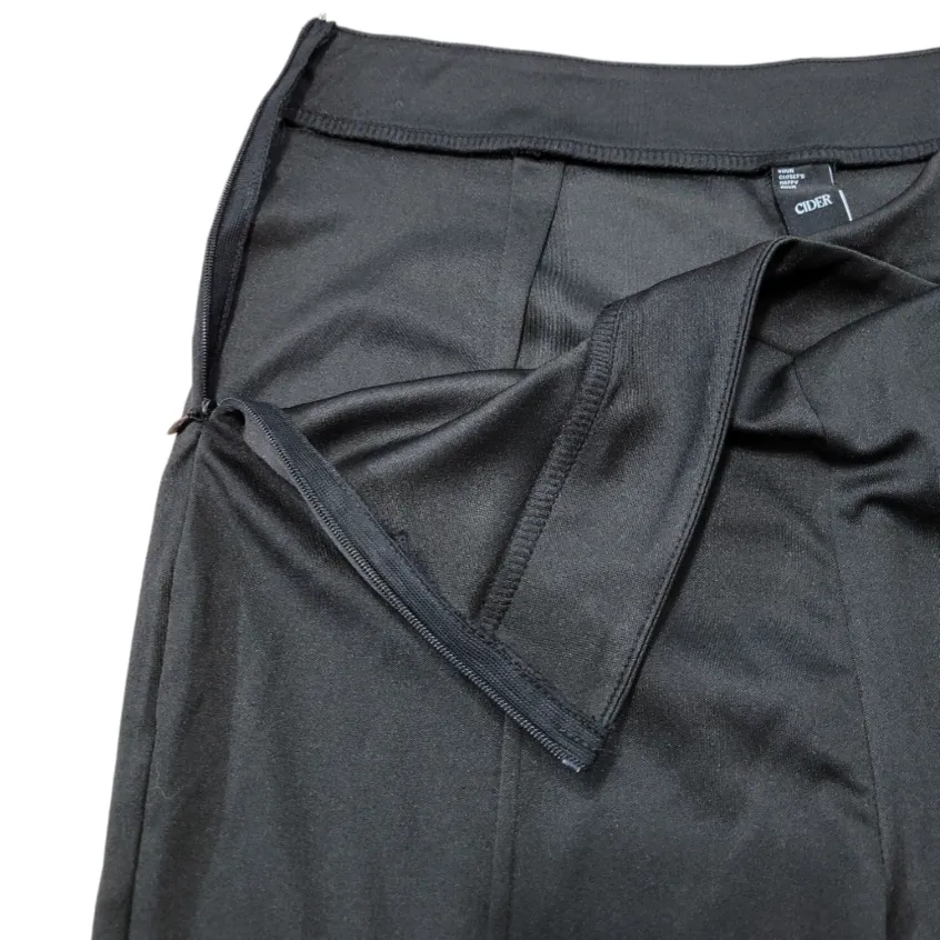 Pants Size Small W27"xL31" Flare Leg Pants Wide Leg V Front Trousers Black Pants - Image 8