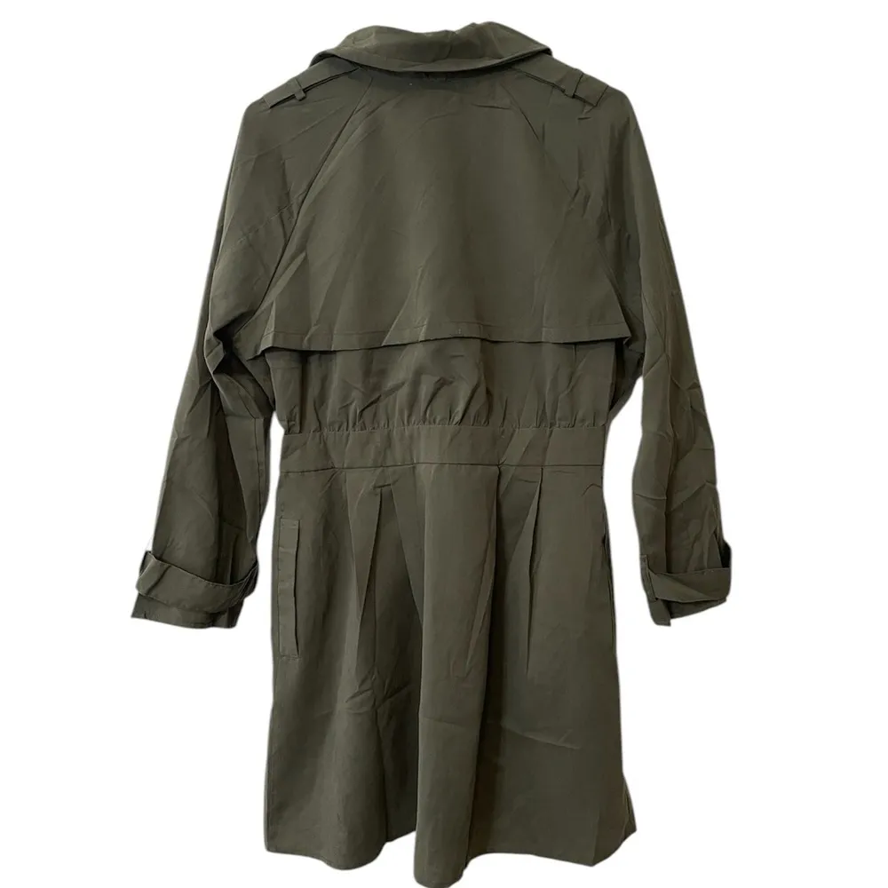 Hem & Thread Olive Green Jacket Utility Dress Medium - Image 3