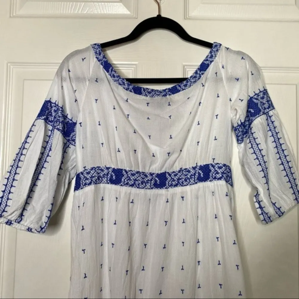 Revolve Bardot Santorini Off Shoulder Maxi Dress in Ivory - Image 9