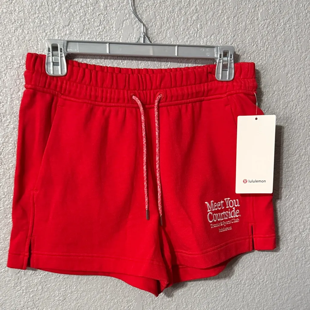 Lululemon French Terry Tennis Short *Graphic size S in lululemon red - Image 3