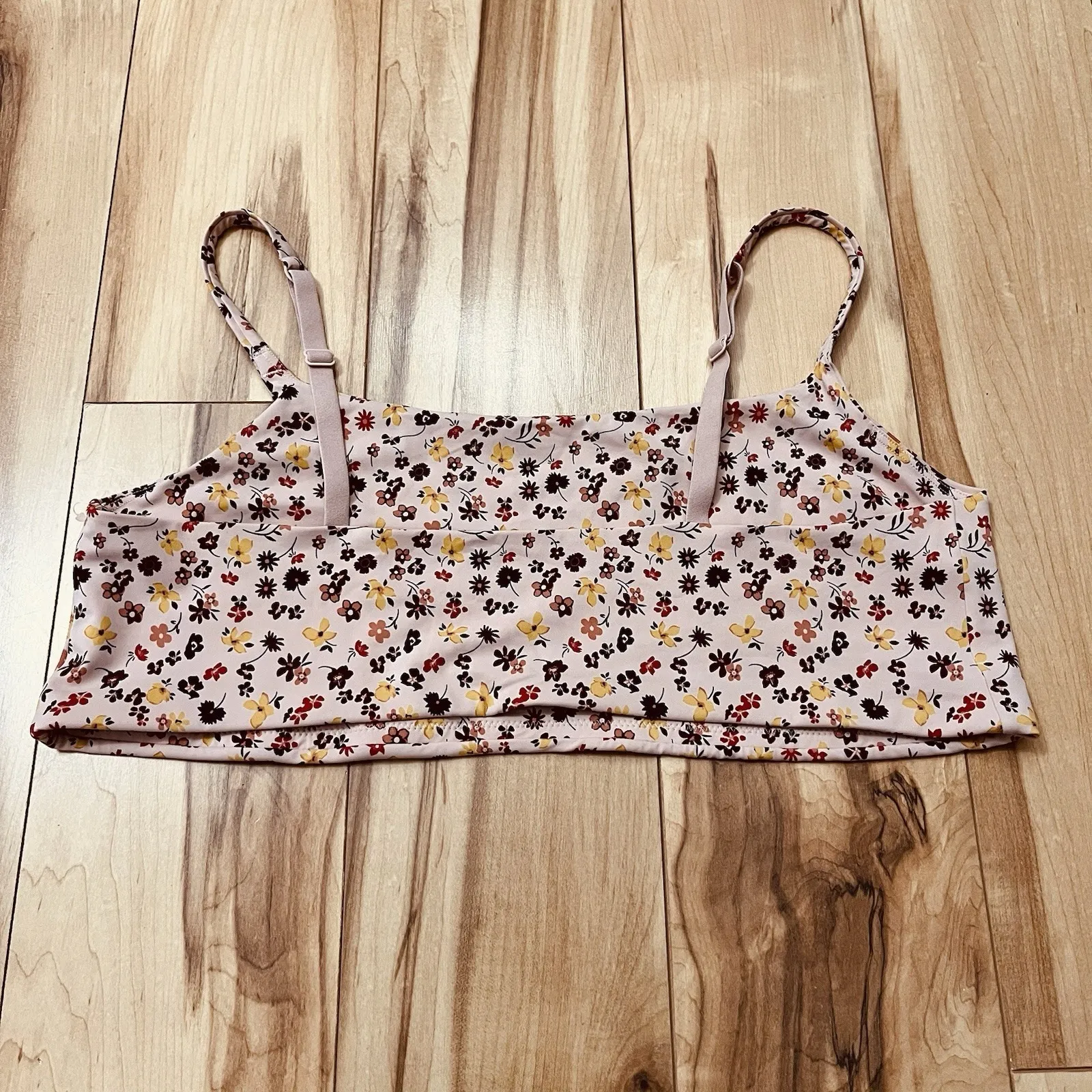 Old Navy Women's Sz 2X No-Show Bralette Bra Pink Floral Barely There Loungewear - Image 4