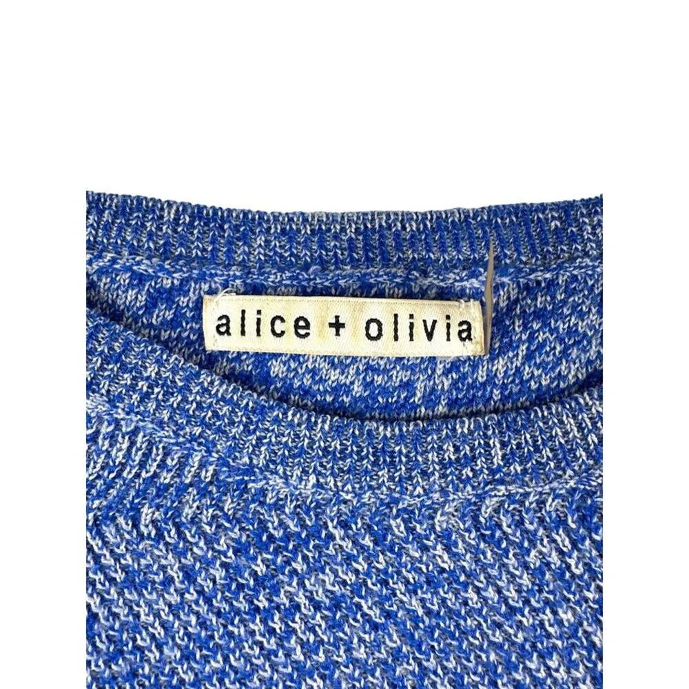 Alice + Olivia Solange Wool Crop Top & Morena Skirt in Blue - Image 3