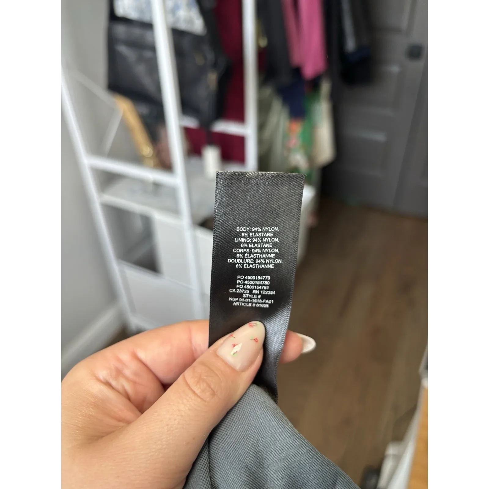 Babaton Aritzia‎ Charcoal Contour Strapless Tube Thong Bodysuit Top Size Medium - Image 7