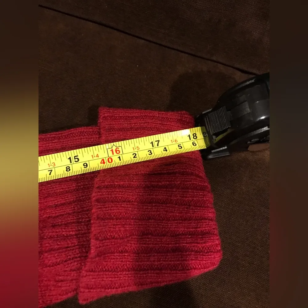 Willie Smith Christmas wool sweater folded sleeves Sz M - Image 7