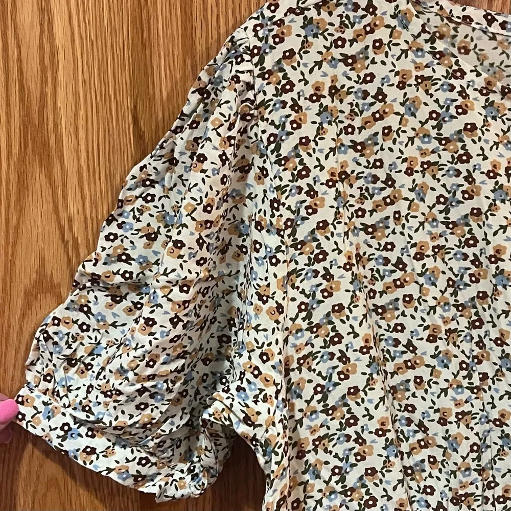 Faithfull the Brand Sidonie Mini Dress Aurelia Off White Chestnut Floral Print 4 - Image 14