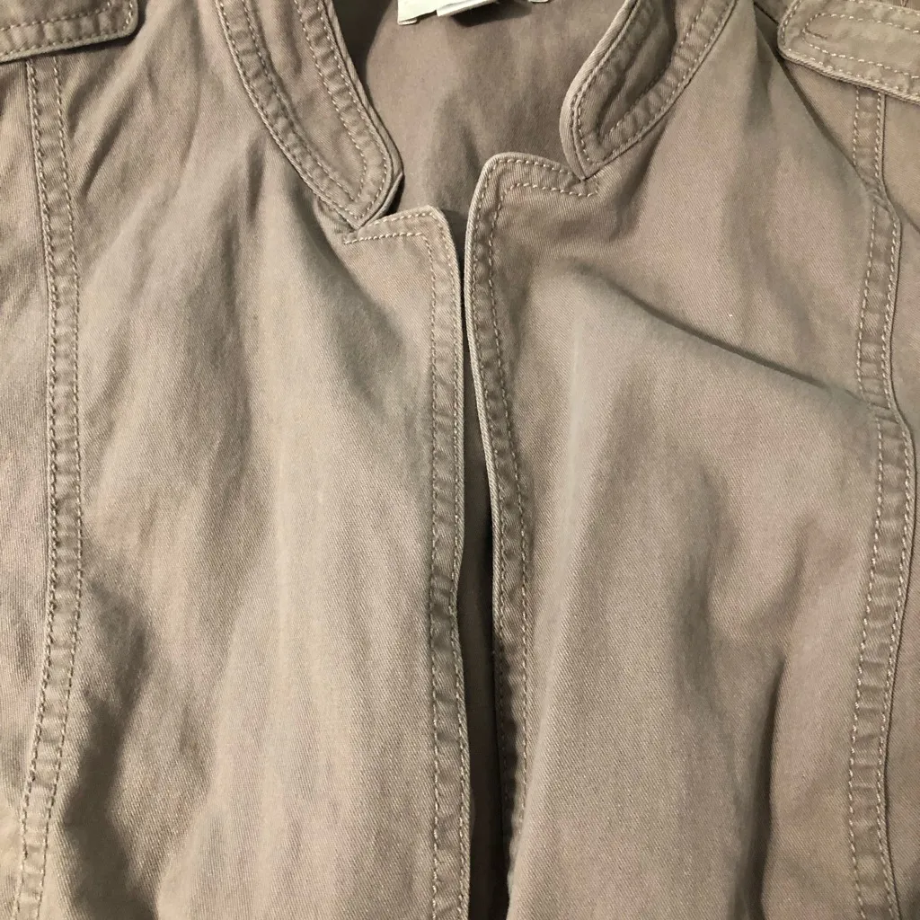 Loft tan brown light weight jacket 100% cotton women‎ size medium outdoor spring - Image 11