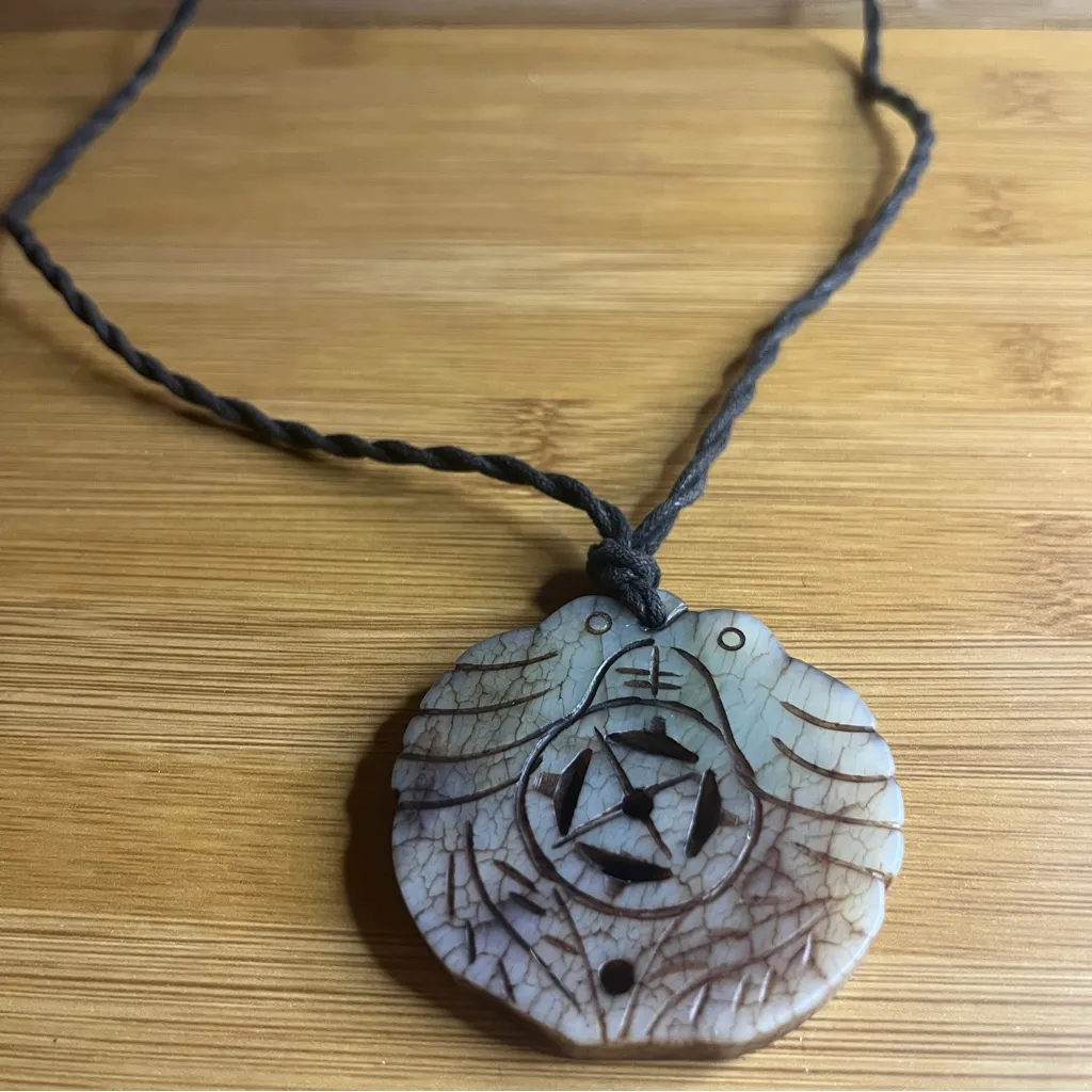 Anthropologie Pendant Necklace with Leaf Design - Image 2