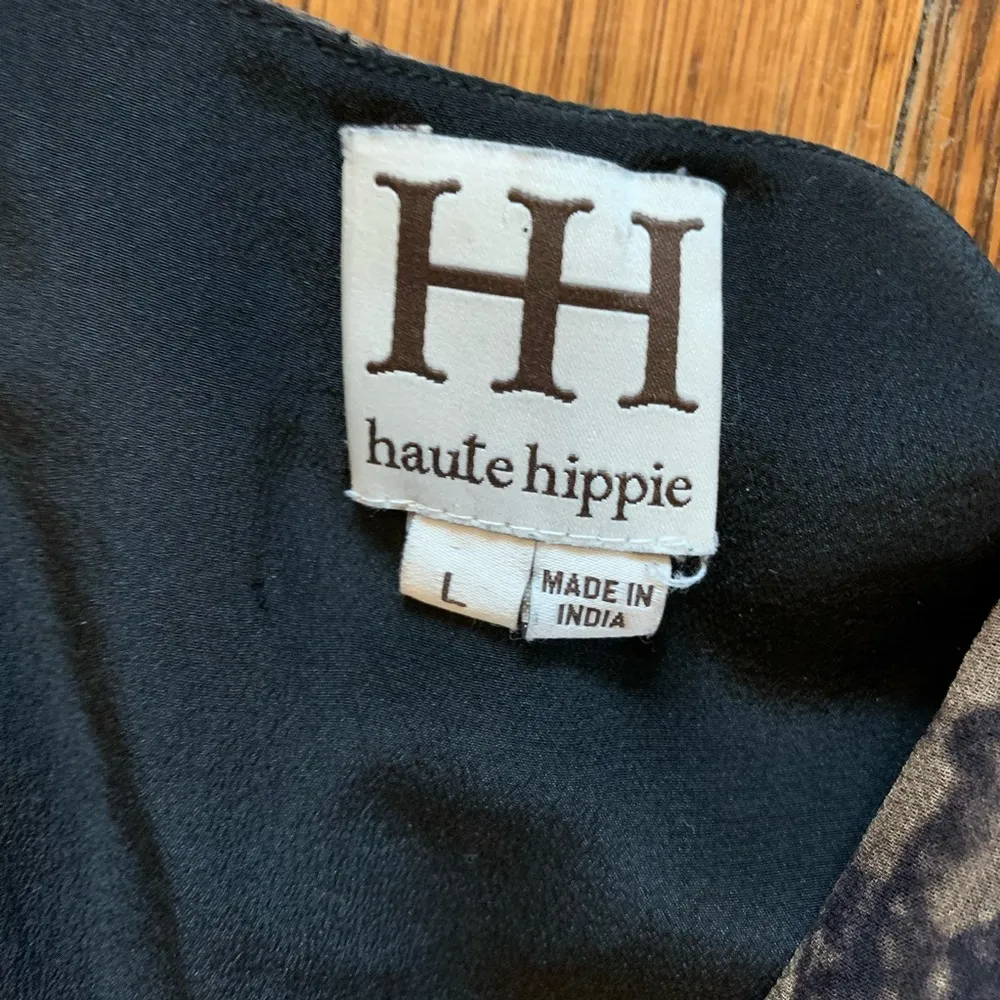 Haute Hippie Sequin Embellished Silk Wrap Dress L - Image 7