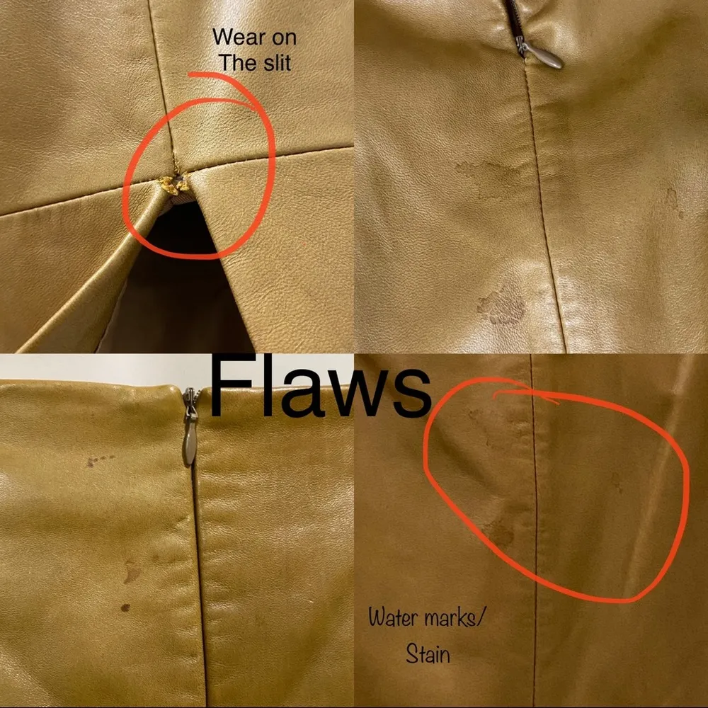 Banana Republic 100% Genuine Leather Brown Skirt 8 - Image 16