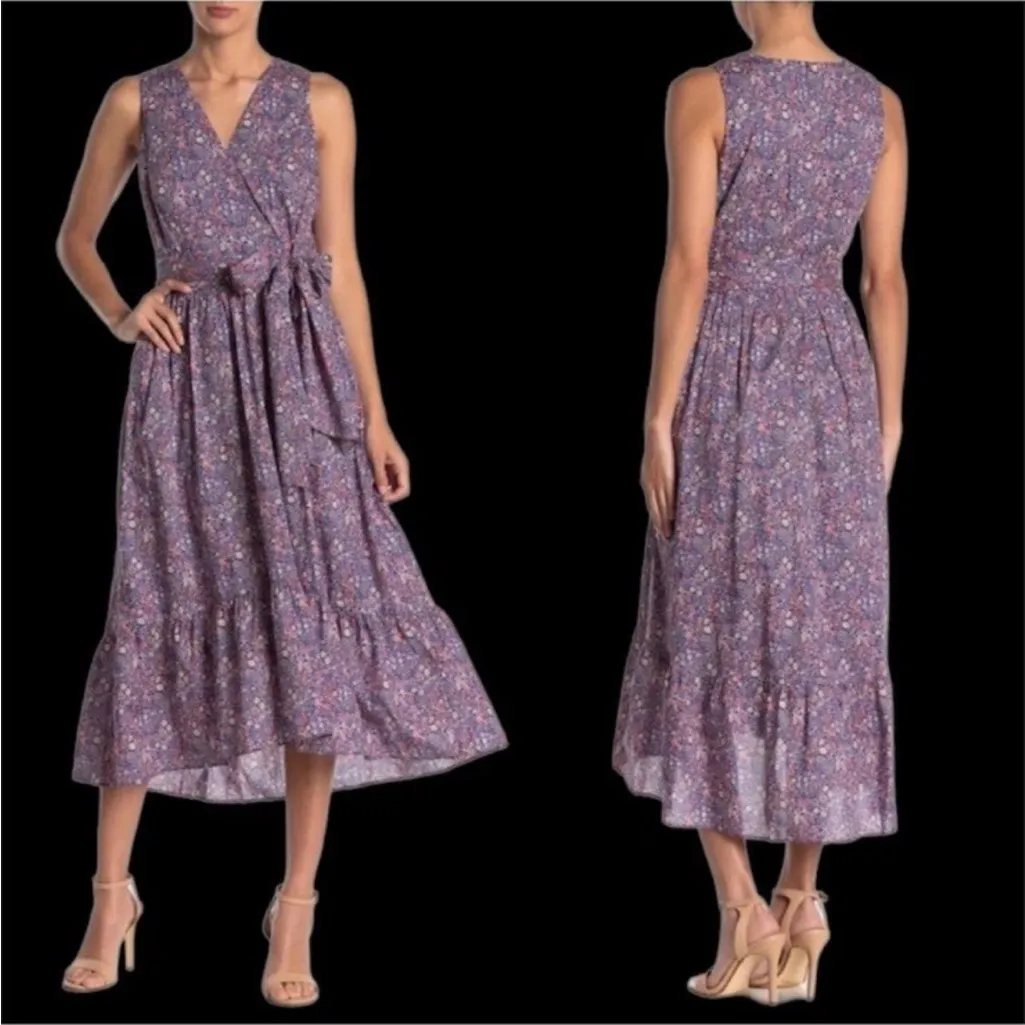 J. Crew with Liberty Fabric Kayoko Wrapped Floral Dress - Image 3