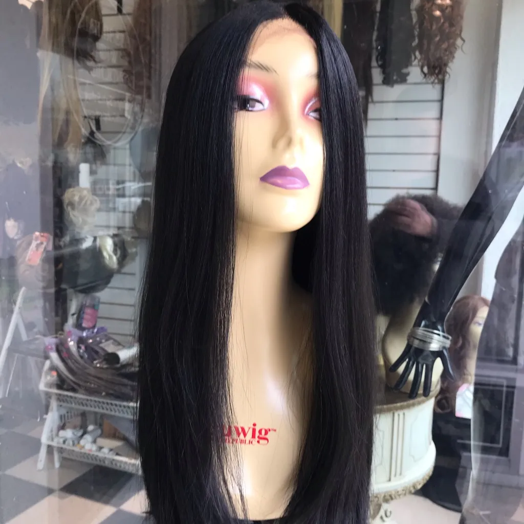 Black Swisslace Lacefront wig long sleek 2019 - Image 5