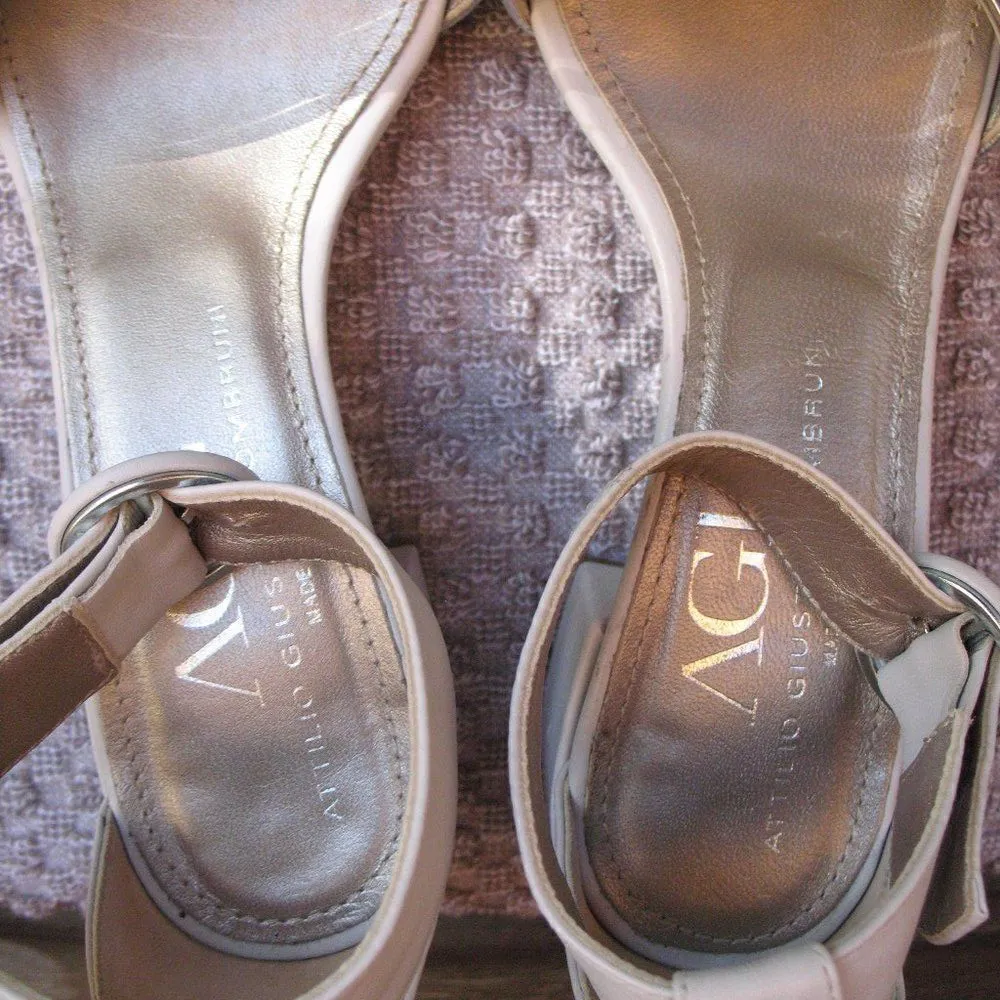 AGL Silver Block Heel Sandals Silver Size 6.5 - Image 8