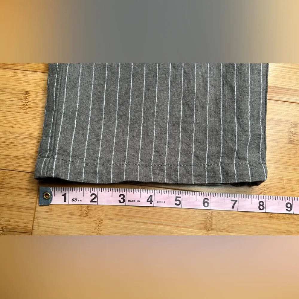 Canyon River Blues Women’s Pull-On Linen Blend Belted Striped Casual Pants|Sz:S - Image 7