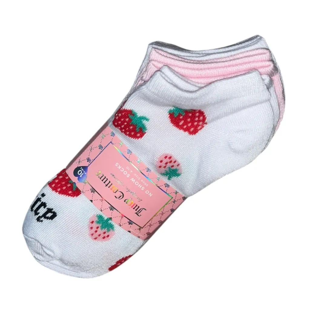 Juicy Couture 10 Pack Berry No-Show Socks - Image 2