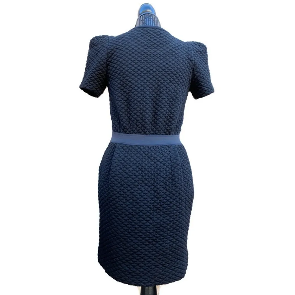 Sandro Puff Shoulder Quilted Mini Dress - Image 2