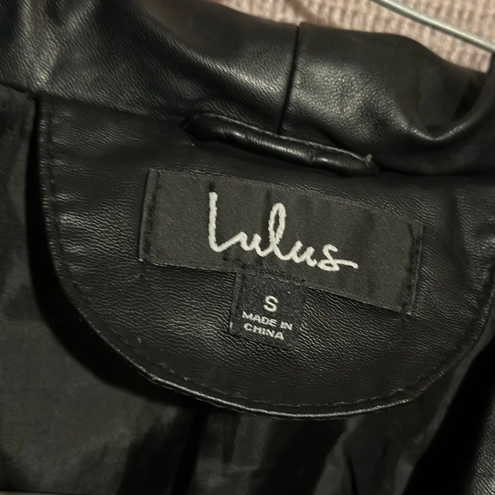 Lulus Vegan Leather Black Moto Style Jacket - Image 2