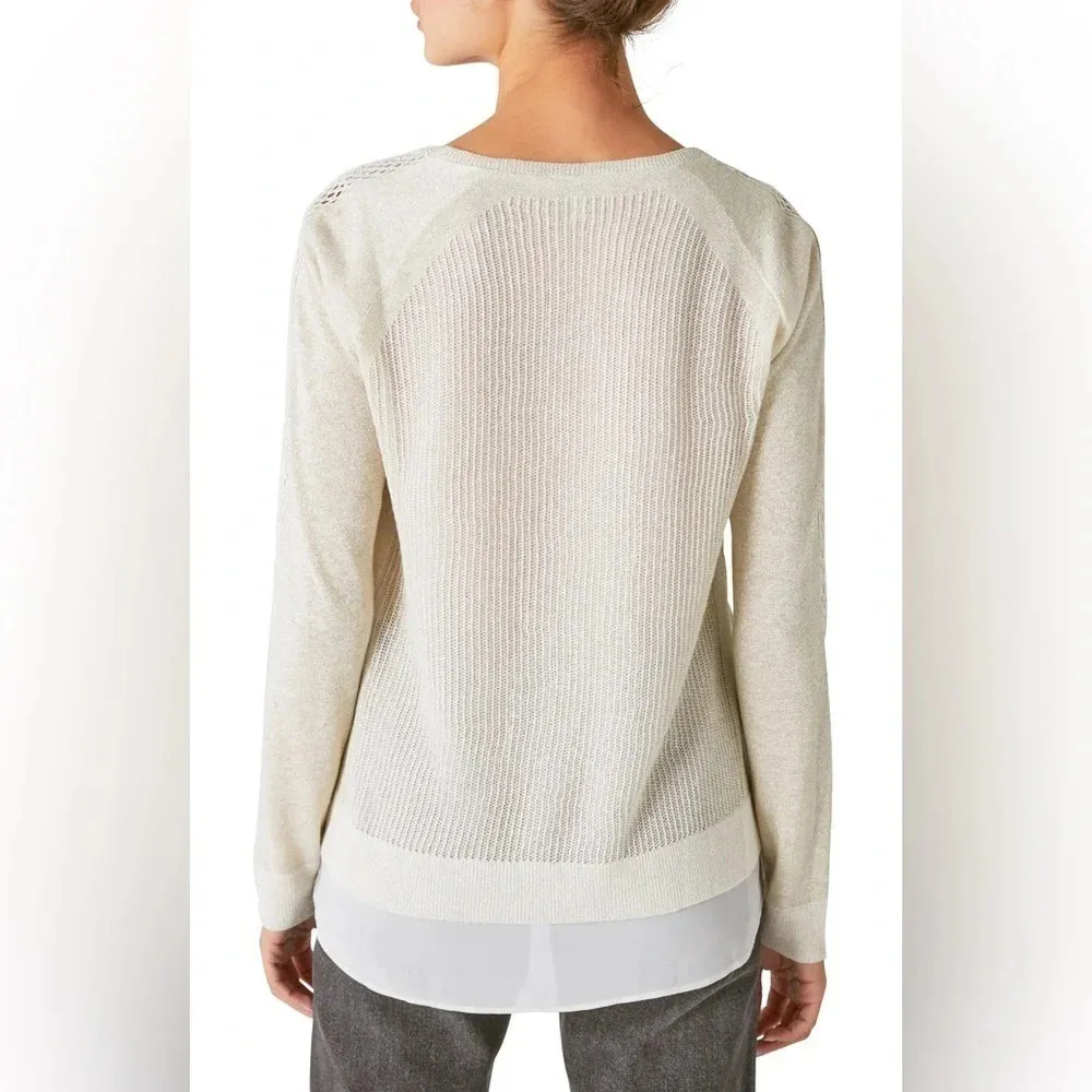 NWT Lucky Brand Metallic Linen Sweater - Image 3