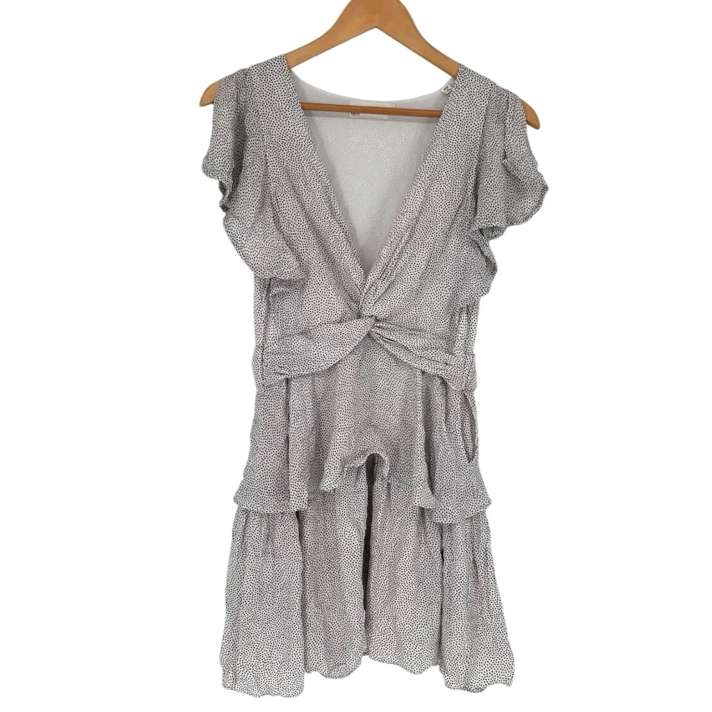 A.L.C. Viera Mini Dress in Rimini Dot Print size 6 Silk Short Flutter Sleeves - Image 3