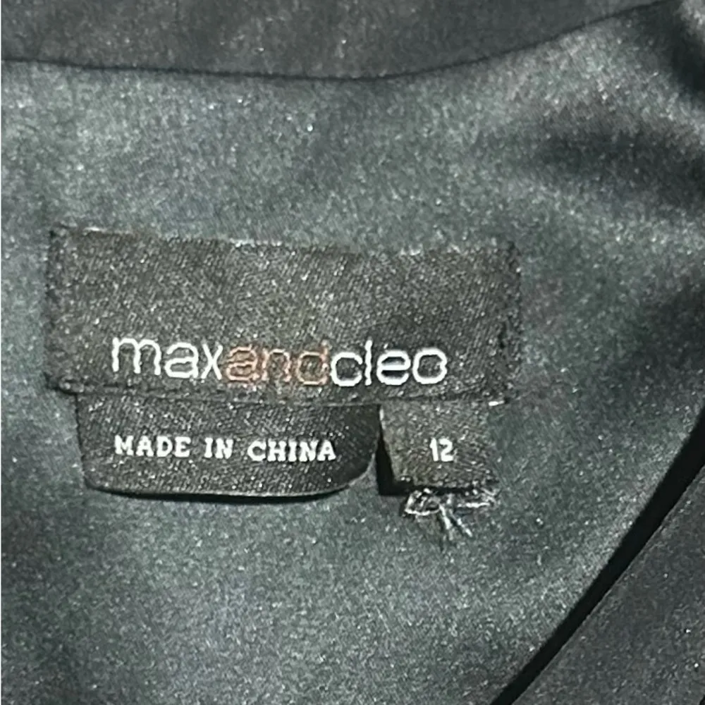 MaxandChloe black tuxedo Sleeveless Dress with lace overlay sz 12 - Image 3