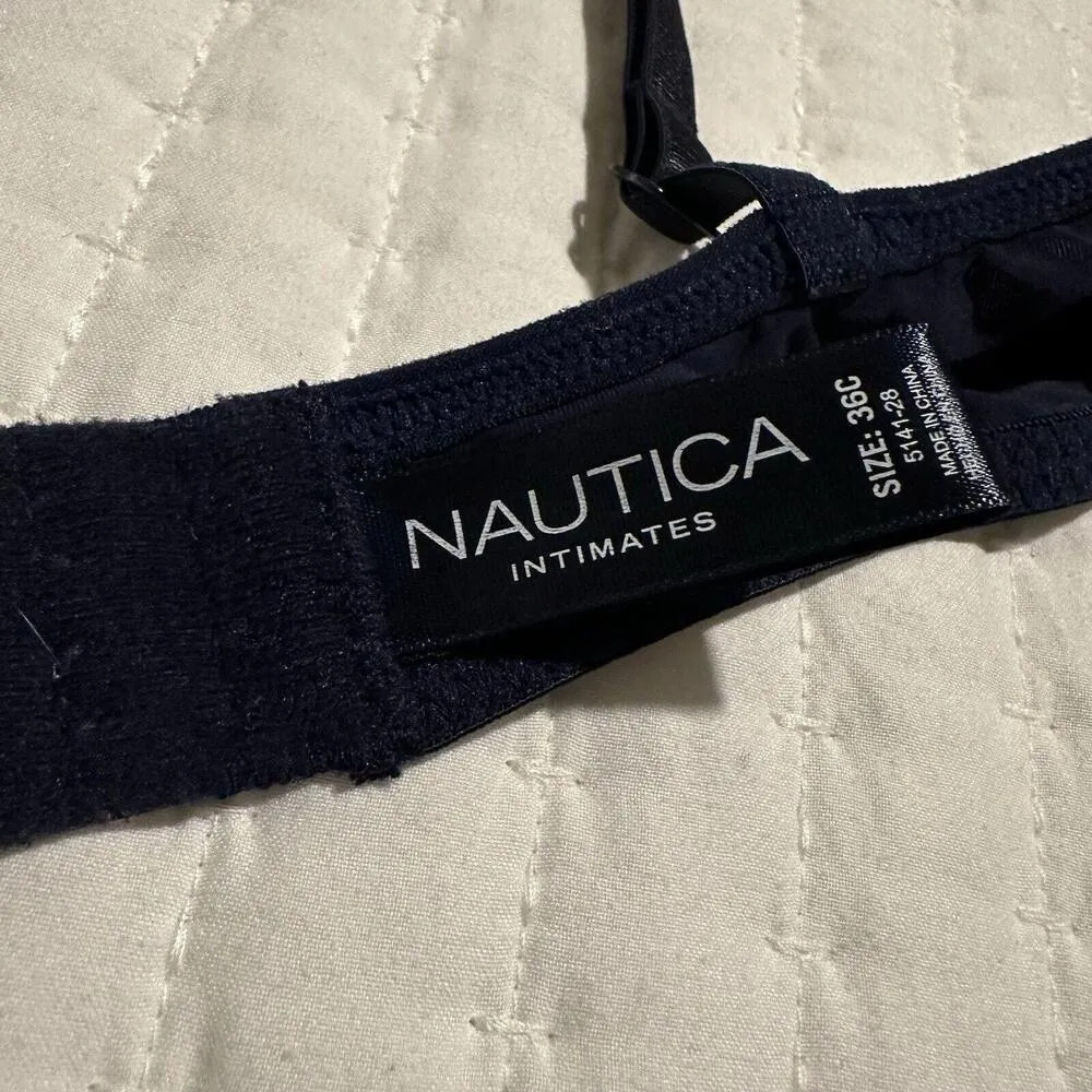 Nautica Blue Very Lightly Lined Wireless  Bra 36C - Image 7