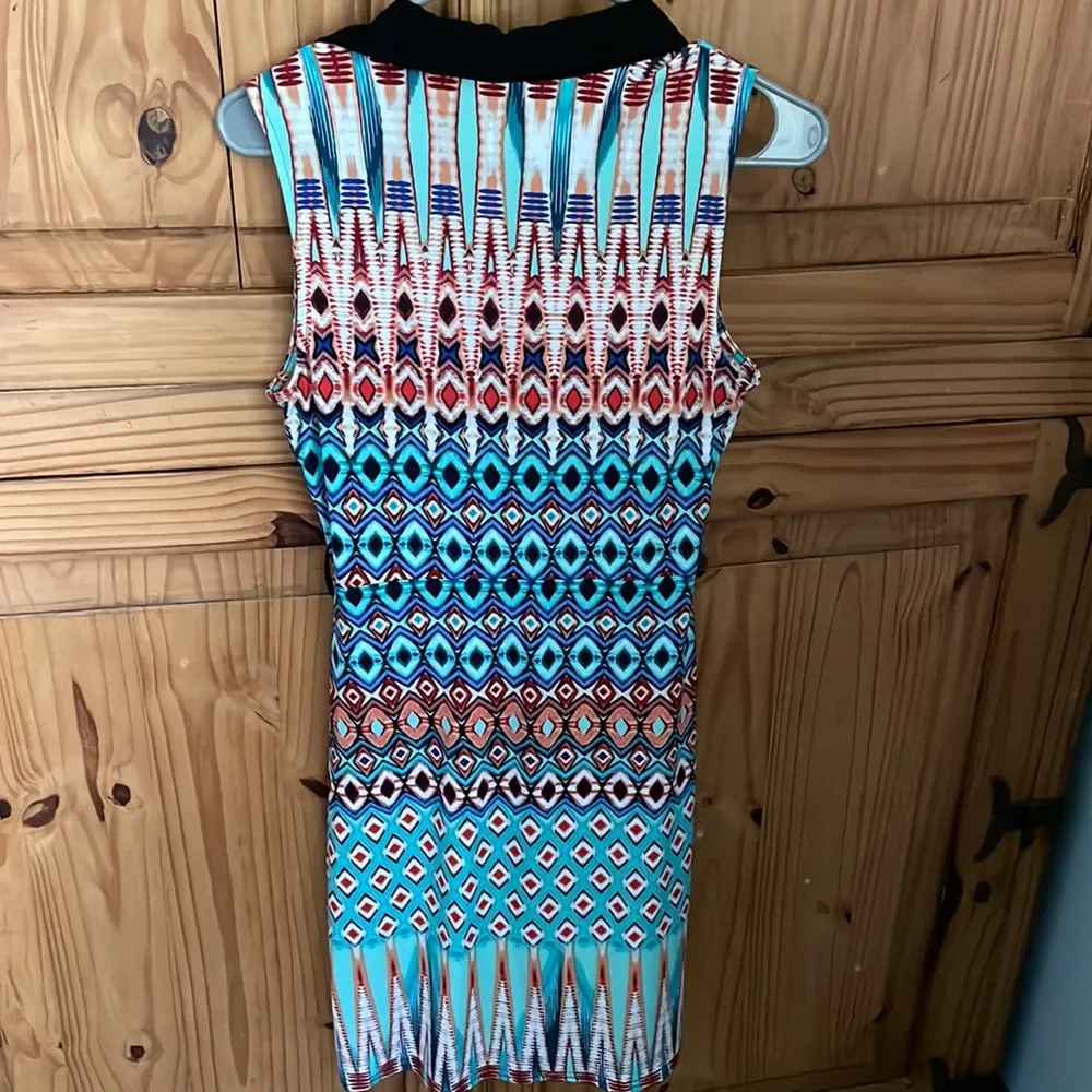 NICOLE by NICOLE MILLER Sleeveless Colorful Summer Dress Size Small - Image 7