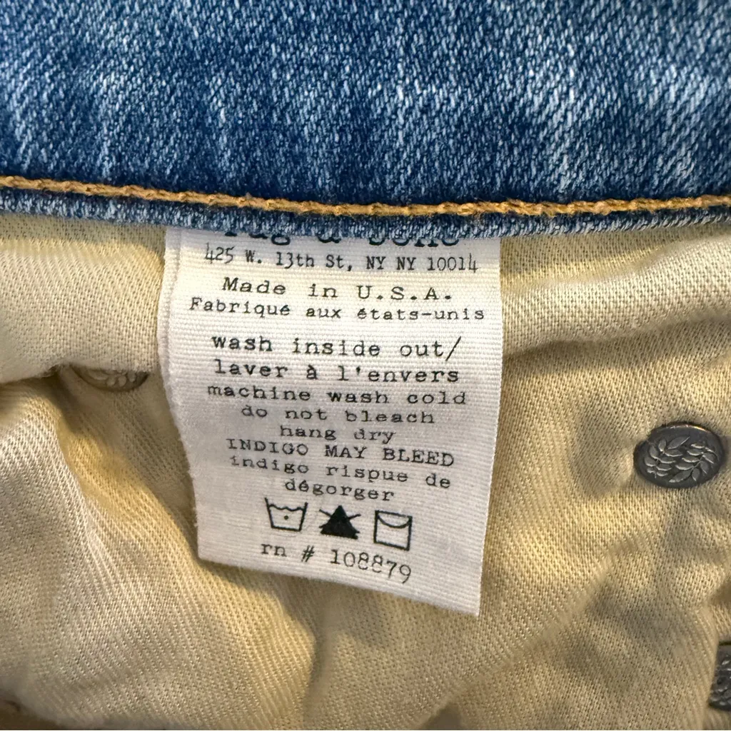 rag & bone The Dre Jeans Stoke Wash Style W1590K510 Color Sunset Women’s Size 28 - Image 9