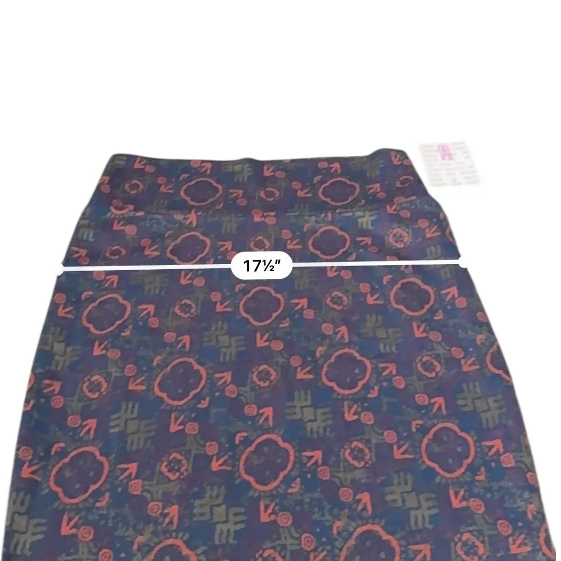 Lularoe NWT Cassie Pencil Skirt Size Medium Multicolor Stretch Knit Bold Print - Image 6