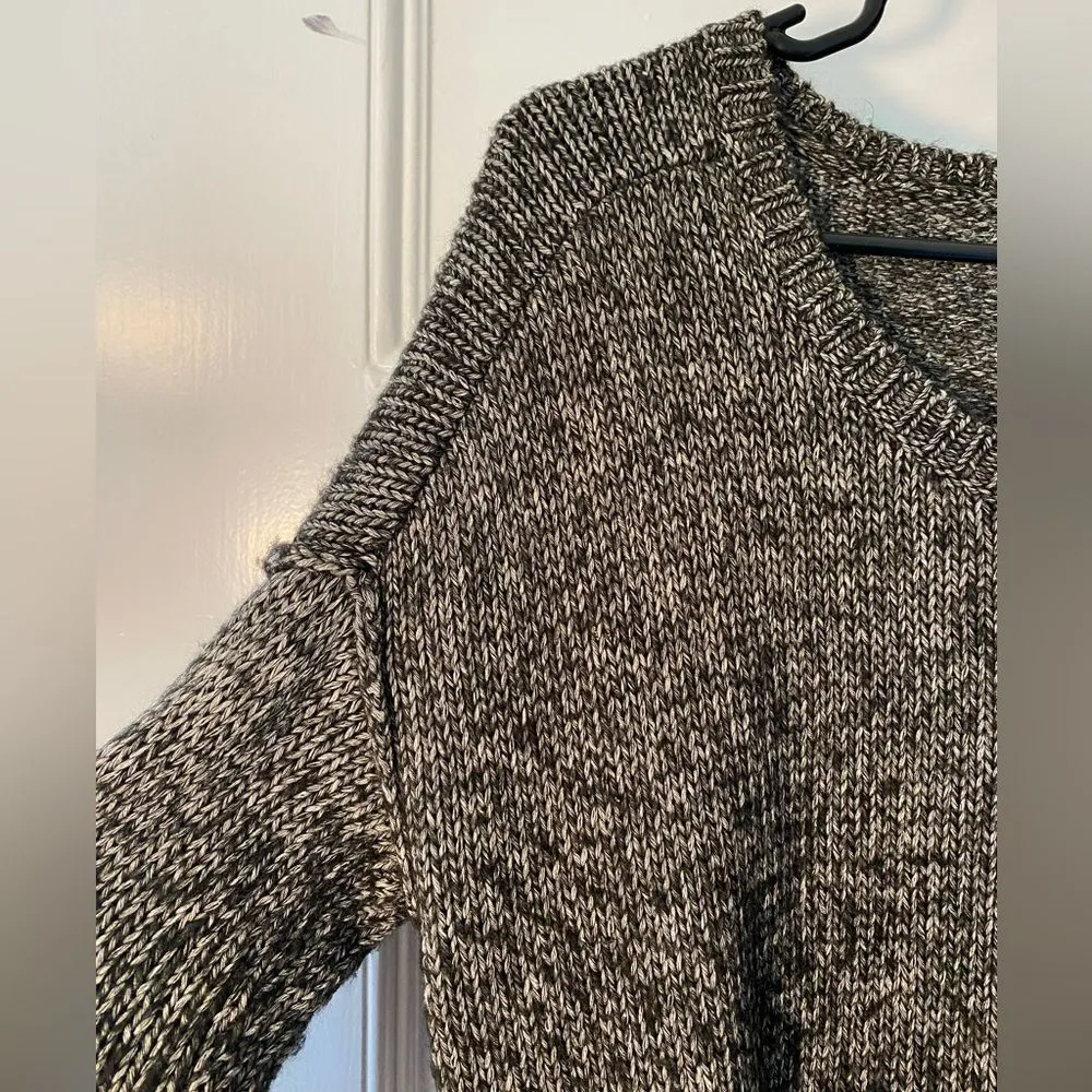 Michael Stars | Crewneck Chunky Knit Pullover Sweater Black Multi Sz Small - Image 4