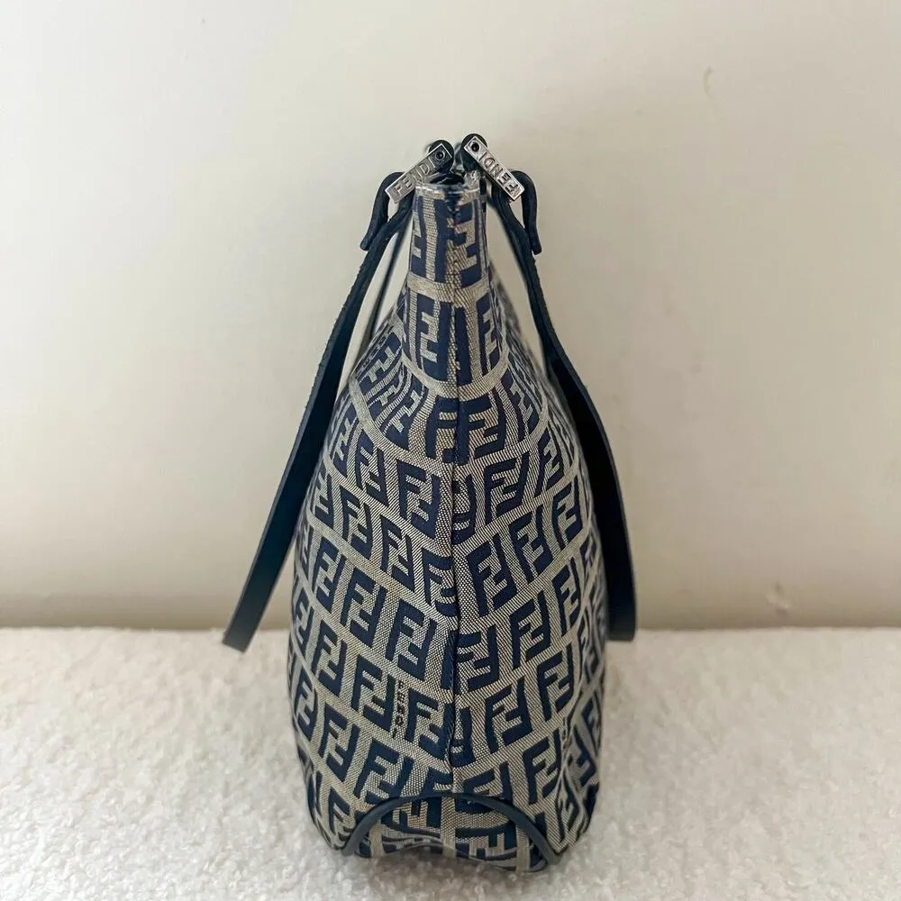 Fendi Zucchino Canvas and Leather Tote Bag - Image 4