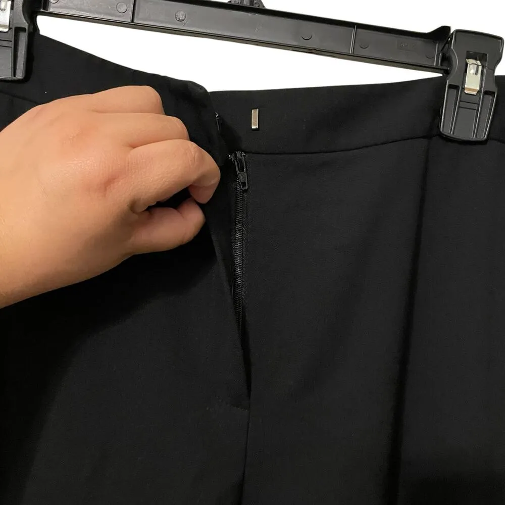 Lafayette 148 Virgin Wool Black Item Cropped Style E0901207 Pants Size 14 - Image 2