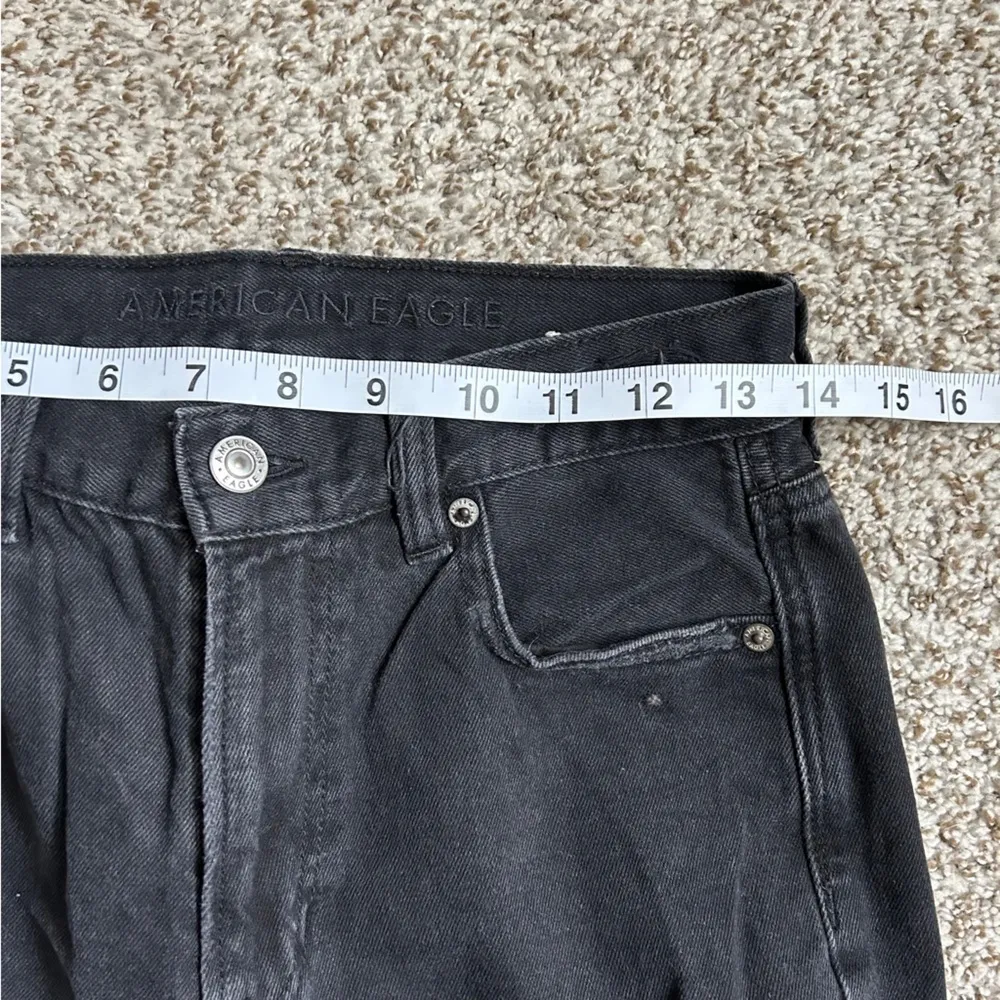 American Eagle Outfitters Black Distressed High Rise Mom Jeans Size 4 Denim - Image 6