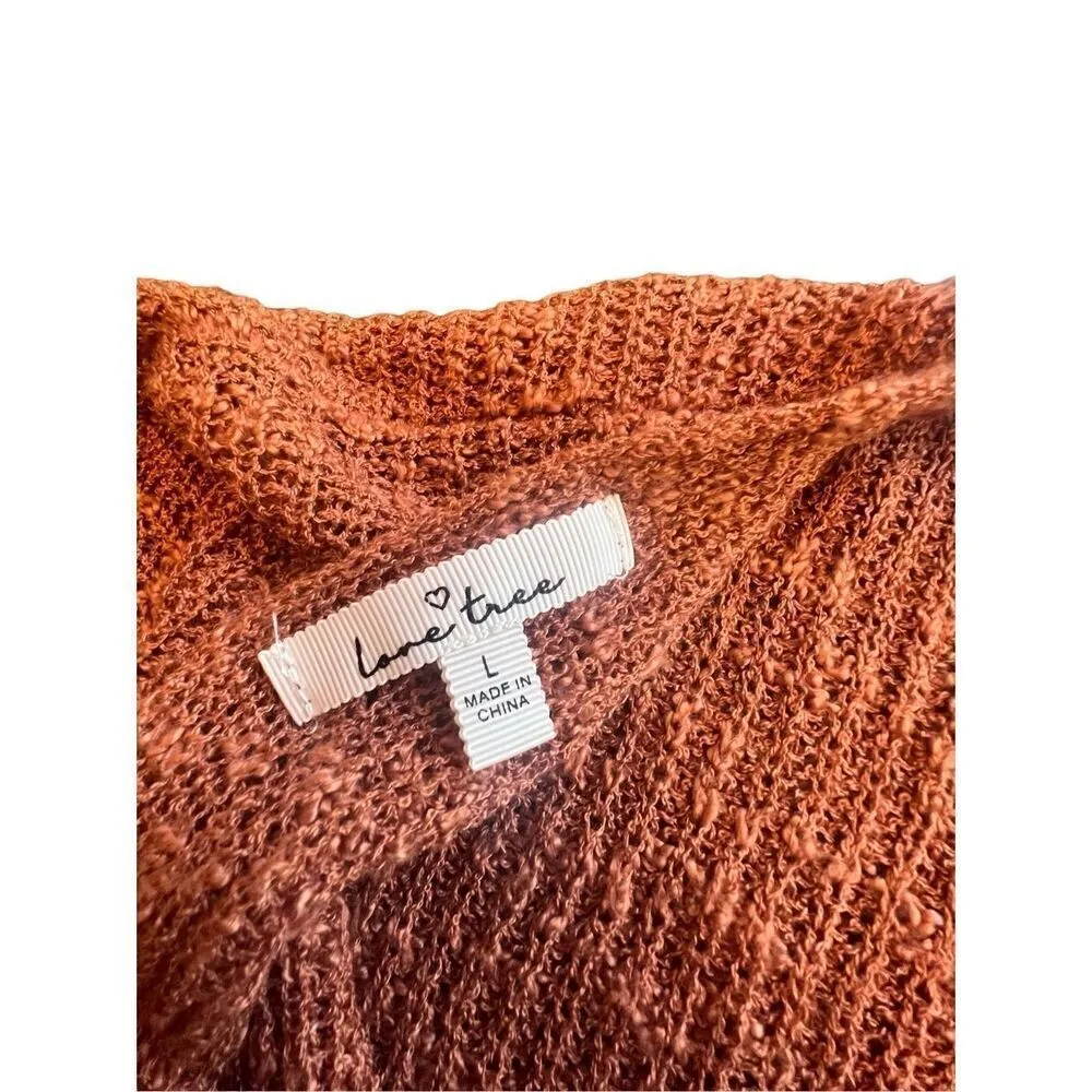 Love tree burnt orange knot sweater - Image 2