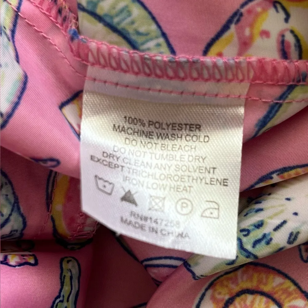 Simply Southern Large Beach Shell Full Zip Hooded Pink Rain Jacket  Windbreaker - Image 8