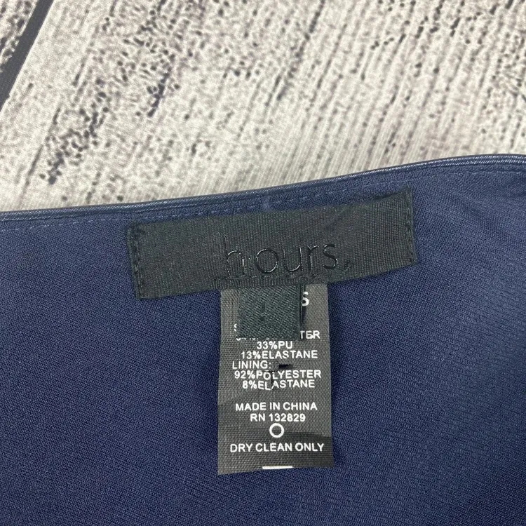 H:ours For Revolve Aneta Stretch Vinyl Mini Dress In Navy Size L NWOT $165‎ - Image 5