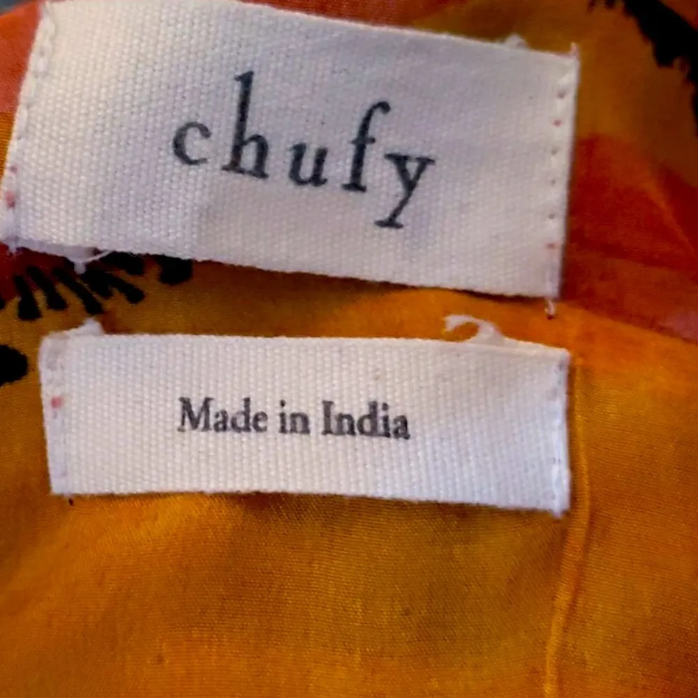 Chufy OASIS SAFARI Orange and Black Tropical Shirt Dress size L Size L - Image 8