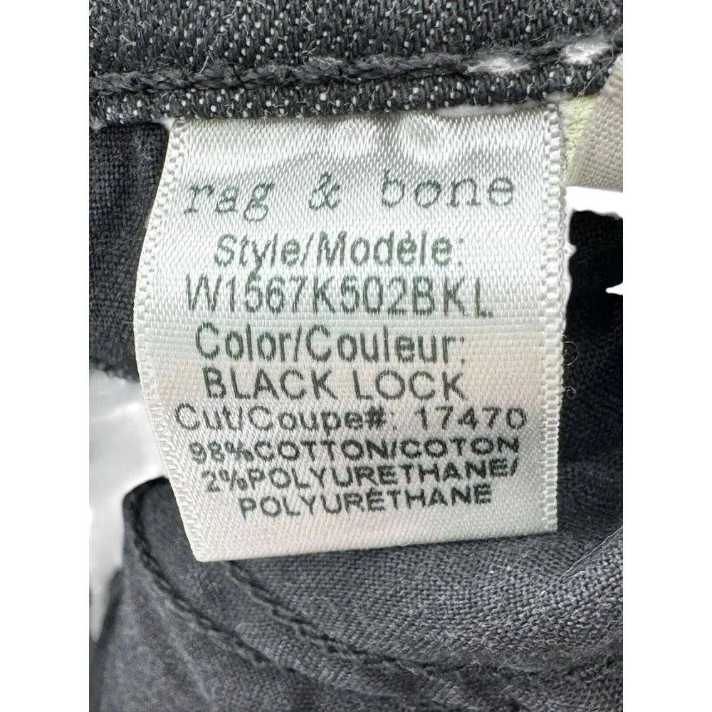Rag & Bone‎ Jeans Womens 29 Black Denim High Rise Ankle Skinny Goth Concert Work - Image 7