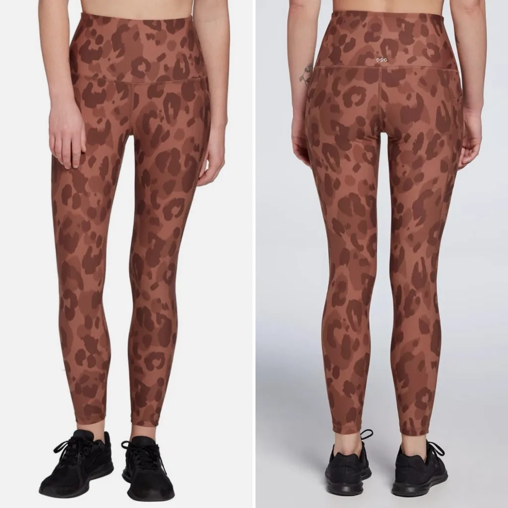 DSG Momentum Ultra High Rise 7/8 Length Pocket Legging Tonal Leopard Mink Shadow Brown - Image 15