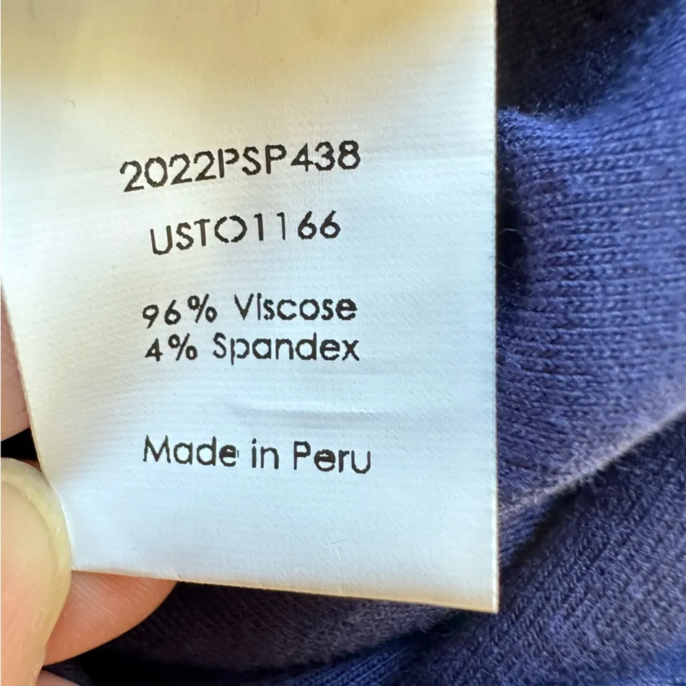 Universal Standard True Blue Navy Fine Jersey Wrap Top | Small 14-16 - Image 14