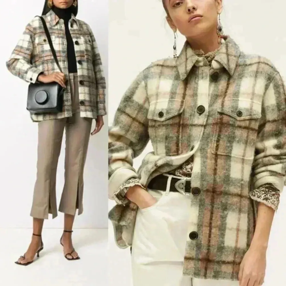 Isabel Marant Étoile Gastoni‎ Checked Wool-blend Jacket Size 36 FR Small - Image 4