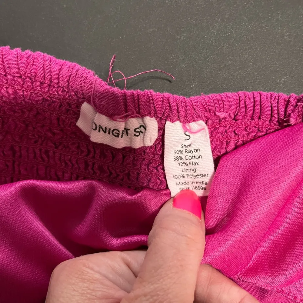 MIDNIGHT SKY Hot Pink Corset Crop Tank Top Women’s Sz S GUC - Image 4