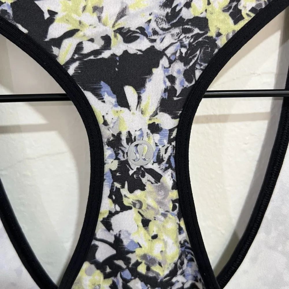 Lululemon Cool Racerback Crosscourt Petal Black Clarity Yellow / Black Small - Image 6