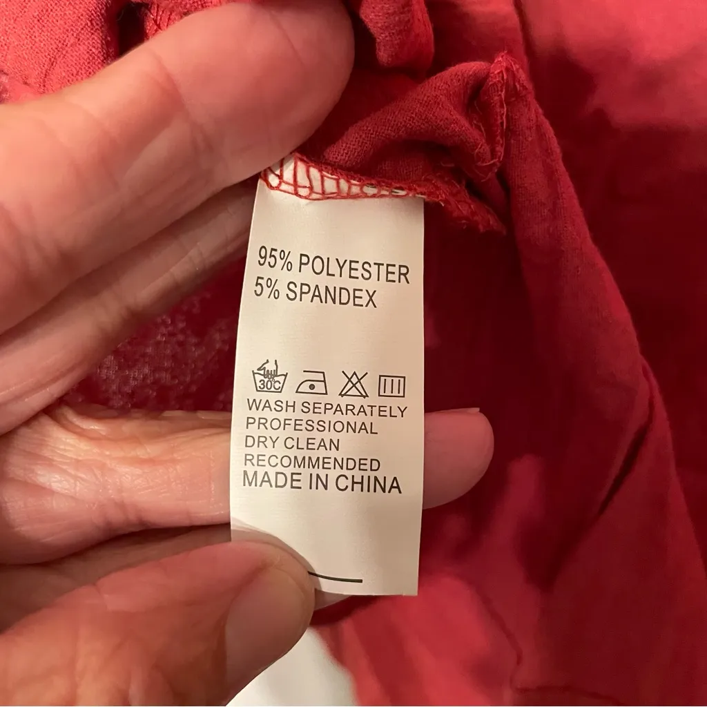 Coeur de Vague Ruffled Tier Swing Top NWT Women L Rust Sleeveless Boho Babydoll Red Size L - Image 7