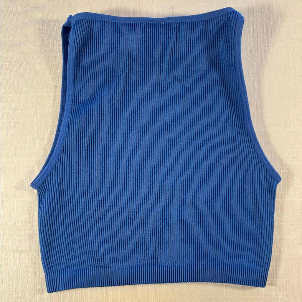 Cotton On Vibrant Blue Ribbed Tank Top - Image 5