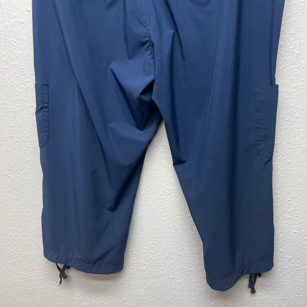 Indigo Navy Blue High Rise Athleisure Capri Lightweight Pants Womens Size 16 - Image 7
