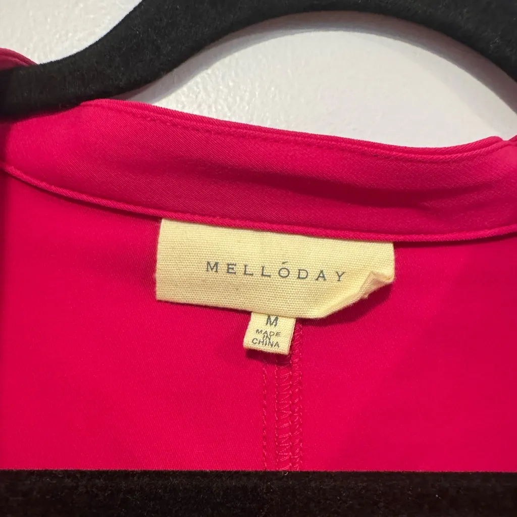 Melloday pink flowy work shirt‎ - Image 2